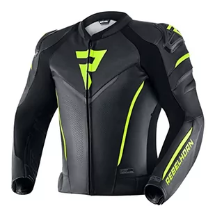 REBELHORN Fighter skórzana kurtka motocyklowa, ochrona łokci, ramion, wiatro- i wodoszczelna kamizelka softshell, wentylacja, elementy odblaskowe, 4 kieszenie - Odzież motocyklowa - miniaturka - grafika 1