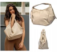 Torebki damskie - Torebka damska BIG STAR Lara miejska beżowa listonoszka na ramię casual - miniaturka - grafika 1