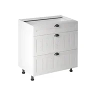 Szafki kuchenne - Szafka Dolna Stojąca 3 Szuflady D80S3 Prowansja Gała Meble Sosna Andersen, Biały - miniaturka - grafika 1