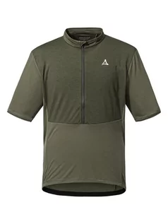 Koszulki sportowe męskie - Schöffel Koszulka kolarska "Montalcino" w kolorze khaki - grafika 1
