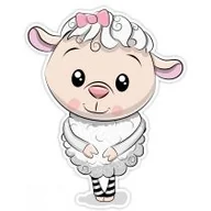 Wyposażenie pokoiku dziecięcego - MARKO-Dekoracje Ścienne Dekoracja ścienna z serii zwierzątka - owieczka - miniaturka - grafika 1