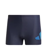Stroje kąpielowe - adidas Męski 3 bary Bx kostium kąpielowy, cień granatowy/niebieski rush, M - miniaturka - grafika 1