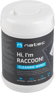 NATEC Chusteczki czyszczące NATEC Raccoon 100 sztuk - Środki i akcesoria czyszczące do komputerów - miniaturka - grafika 6