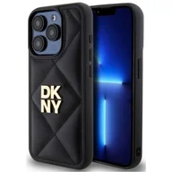 Etui i futerały do telefonów - Etui DKNY Quilted Stack Logo do Apple iPhone 15 Pro Max Czarny - miniaturka - grafika 1
