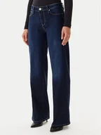 Spodnie damskie - Guess Spodnie palazzo W5BA96 D4U54 Beżowy Wide Leg - miniaturka - grafika 1