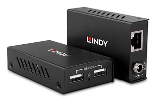 Lindy 43408 przedłużacz AV Nadajnik i odbiornik AV Czarny - Złącza, przejściówki, adaptery - miniaturka - grafika 1