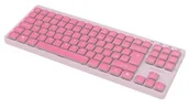 Klawiatury - CANYON Keyboard OnType 10 Low Profile EN Wired Pink - miniaturka - grafika 1