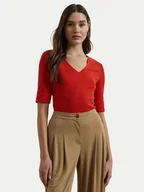 Bluzki damskie - LAUREN RALPH LAUREN Bluzka 200815843008 Czerwony Slim Fit - miniaturka - grafika 1