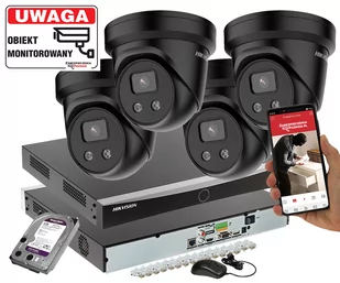 Zestaw monitoringu Hikvision Acusense DS-2CD2386G2-IU 8MPx Inteligentna detekcja Switch PoE 4TB - Zestawy do monitoringu - miniaturka - grafika 1