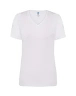 Odzież robocza - T-shirt Damski biały dekolt w serek roz. XXL - miniaturka - grafika 1