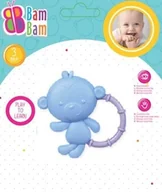 Gryzaki dla dzieci - Bambam Grzechotka/gryzak Malpka 0/96 - miniaturka - grafika 1