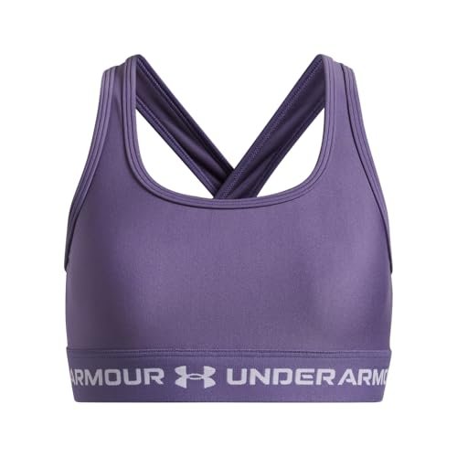 Under Armour Biustonosz G Crossback - Fioletowy Luxe / / Biały - YXS