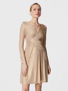 Sukienki - Lauren Ralph Lauren Sukienka koktajlowa 253861563002 Złoty Slim Fit - miniaturka - grafika 1