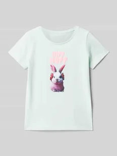 T-shirt o kroju regular fit z czystej bawełny z nadrukowanym motywem - Koszulki dla dziewczynek - miniaturka - grafika 1