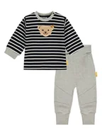 Bluzy i sweterki niemowlęce - Steiff 2-częściowy zestaw w kolorze czarno-szarym - miniaturka - grafika 1