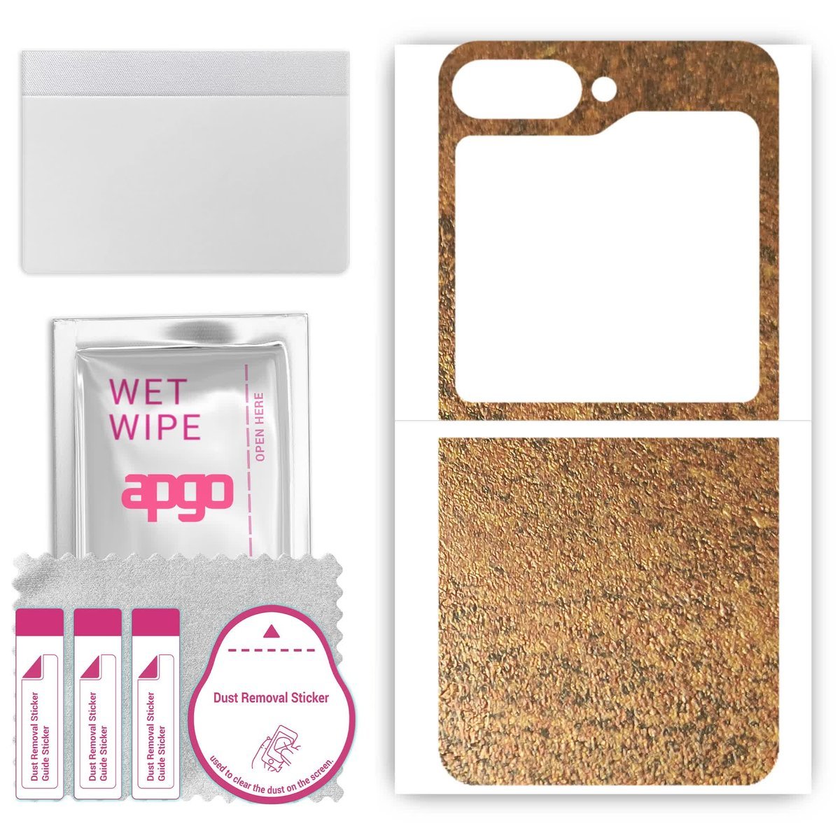 Folia naklejka skórka strukturalna na TYŁ do Samsung Galaxy Z Flip 6 - Zardzewiała Miedź - apgo SKINS