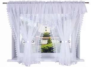 Firana Gotowa Indonezja 400x150 Woal Firanka - Firany - miniaturka - grafika 1