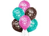 Balony i akcesoria - Balony z nadrukiem Sowa - 12" - 6 szt. - miniaturka - grafika 1