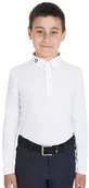 Koszulki jeździeckie - EQUESTRO Bluzka konkursowa Slim Fit chłopięca - - miniaturka - grafika 1