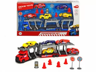 Dickie Toys City Zestaw z lawetą i autami - Samochody i pojazdy dla dzieci - miniaturka - grafika 1