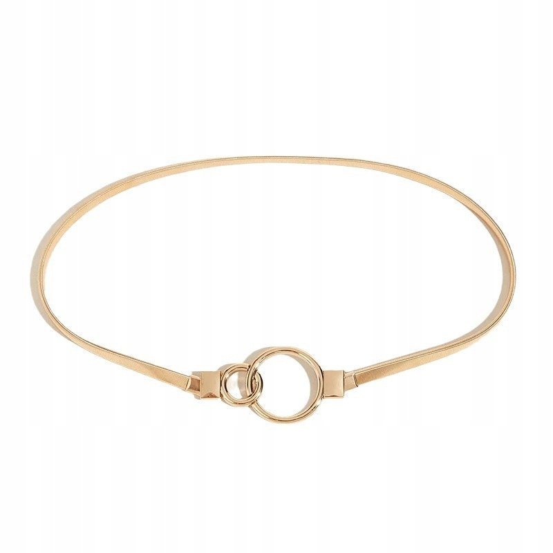 złoty PASEK damski sprężyna SNAKE do sukienki spódnicy prosty elegancki