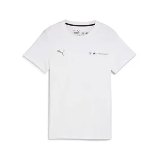 Młodzieżowa koszulka BMW M Motorsport ESS+ z logo PUMA White - Koszulki sportowe damskie - miniaturka - grafika 1