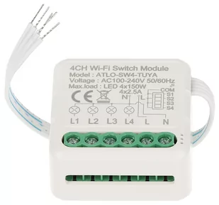 POCZWÓRNY INTELIGENTNY STEROWNIK OŚWIETLENIA LED ATLO-SW4-TUYA Wi-Fi, Tuya Smart - Systemy inteligentnych domów - miniaturka - grafika 2