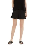 Spodenki damskie - TOM TAILOR Damskie szorty 1036640, bermudy, 14482-Deep Black, 40, 14482 – Deep Black, 40 - miniaturka - grafika 1