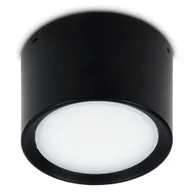 Oprawy, klosze i abażury - Duża oprawa sufitowa Tuba natynkowa lampa Led 15W Neutralna Czarna - miniaturka - grafika 1