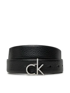 Calvin Klein Pasek Damski Ck Logo Buckle Belt 3.0_Pbl K60K613073 Czarny - Paski - miniaturka - grafika 1