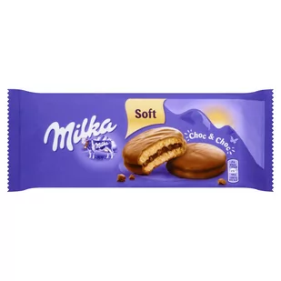 Kraft Ciastka biszkoptowe Milka Choc&Choc przekładane nadzieniem kakaowym i kawałkami czekolady 150 g - Ciastka - miniaturka - grafika 1