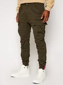 Spodnie męskie - Alpha Industries Joggery Airman 188201 Zielony Tapered Fit - miniaturka - grafika 1
