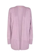 Swetry damskie - SOYACONCEPT Womens SC-Dollie 523 Long Open Front Knit Cardigan Kardigan Kardigan, fioletowy Mist Melange, L, Fioletowa mieszanka mgły - miniaturka - grafika 1