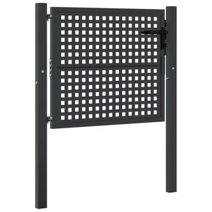 Furtka ogrodowa, antracytowa, 105x125 cm, stal Lumarko! - Ogrodzenia - miniaturka - grafika 1