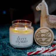 Świece - Duża świeca zapachowa Sweet Candy Cane, zapach cukrowej laseczki z miętą - miniaturka - grafika 1