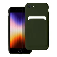 Etui i futerały do telefonów - OEM Futerał Card Case Do Iphone 7 / 8 / Se 2020 / Se 2022 Zielony - miniaturka - grafika 1