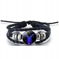 Bransoletki - Zodiakalna Bransoletka Koziorożec Pleciona Regulowana Biżuteria Unisex - miniaturka - grafika 1