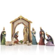 Ozdoby bożonarodzeniowe - SZOPKA Św. Rodzina Trzej Królowie Pasterz Zwierzątka BOŻE NARODZENIE dekoracja PREZENT na święta - miniaturka - grafika 1