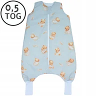 Śpiworki dla dzieci - LETNI Śpiworek z nogawkami 56-68 XS 0,5 TOG BAWEŁNA 100% PRODUKT POLSKI - miniaturka - grafika 1