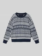 Swetry dla chłopców - Sweter z dzianiny o kroju regular fit z mieszanki bawełny model ‘FAIRISLE’ - miniaturka - grafika 1
