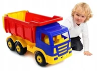 Zabawki zdalnie sterowane - DUŻA WYWROTKA CIĘŻARÓWKA TIR GIGANT MAX 70cm AUTO WADER POLESIE XL - miniaturka - grafika 1