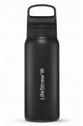 Shakery i bidony sportowe - Butelka termiczna z filtrem do wody LifeStraw Go 2.0 Steel 700ml Black - miniaturka - grafika 1