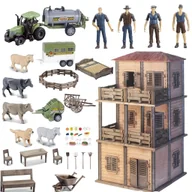 Figurki dla dzieci - Duży zestaw farma domek z rolnikami Diy - figurka - miniaturka - grafika 1