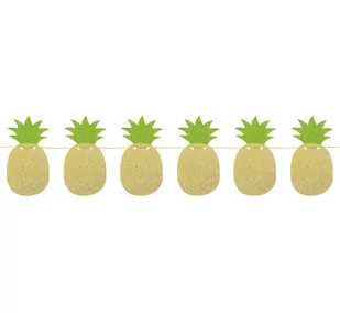 GO Girlanda Brokatowa Ananasy - 250 cm RV-GAZL - Dekoracje sali - miniaturka - grafika 1
