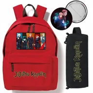 Torebki damskie - ZESTAW PLECAK SZKOLNY PIÓRNIK CZERWONY DLA FANA JUJUTSU KAISEN ANIME BAJKI - miniaturka - grafika 1