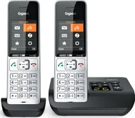Telefony stacjonarne - Telefon stacjonarny Gigaset Gigaset COMFORT 500A Duo, analogue telephone silver/black, 2 handsets - miniaturka - grafika 1