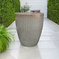 Donice - Donica ceramiczna szkliwiona Elite szary antyk 20 x 23 cm - miniaturka - grafika 1