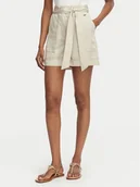 Spodenki damskie - Guess Szorty materiałowe W5GD1R WG4C2 Beżowy jasny Regular Fit - miniaturka - grafika 1