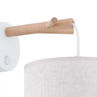TK Lighting 6555 Albero Len 1x60W Kinkiet biały brązowy szary - Lampy ścienne - miniaturka - grafika 2