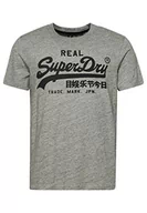 Koszulki męskie - Superdry Koszulka męska z nadrukiem, Athletic Grey Marl, XXL - miniaturka - grafika 1